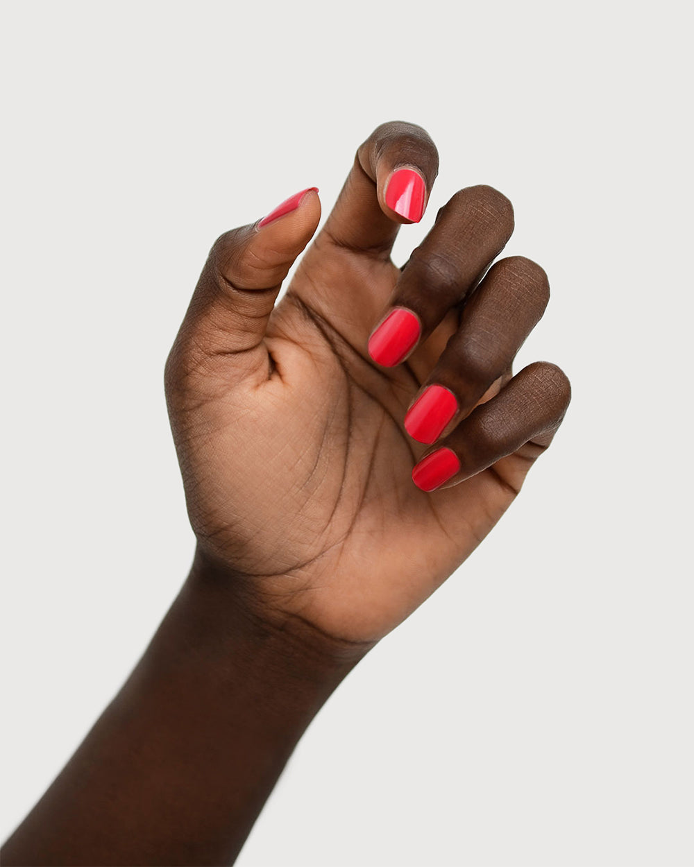 Bright Pink nail polish swatch on dark Skin tone by Sienna Byron Bay